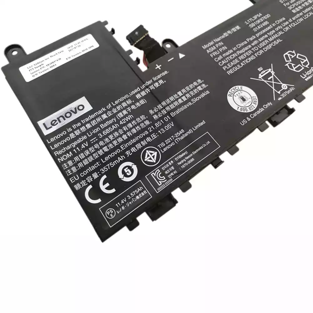 Ноутбук батарея для LENOVO L17L3P54,01AV486,SB10K97630